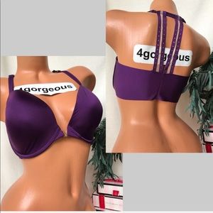 Victoria’s Secret 34ddd RACERBACK ILLUSION LINED DEMI SMOOTH SHEER SEXY PANEL